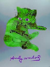 andy warhol image of a cat